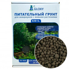 Грунт питательный для аквариума Gloxy Soil, гранулы 2-4 мм, 5кг (5л)